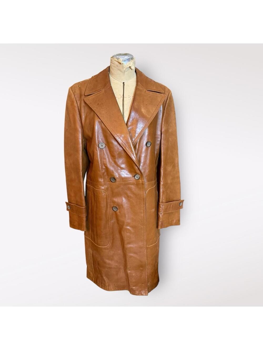 Cortefiel Brown Leather Trench